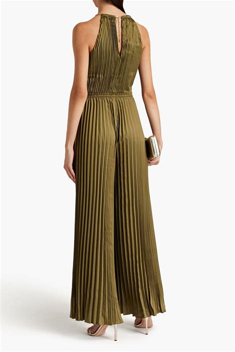 michael kors jumpsuit regular women's clothing|Michael Kors pleated jumpsuit.